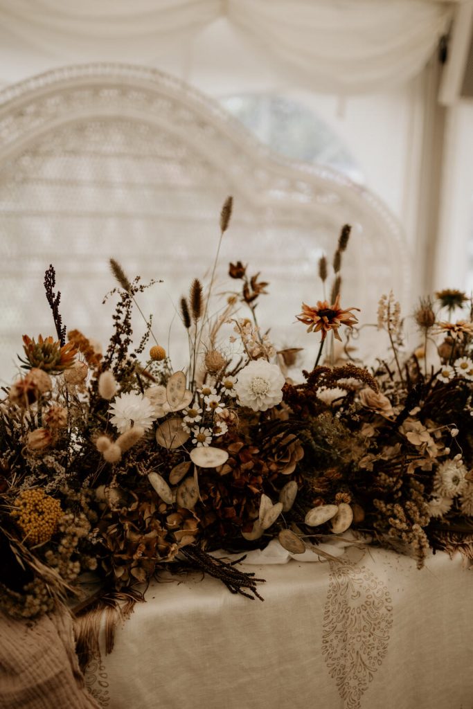Boho luxe winter wedding inspiration at The Walled Garden at Beeston Fields