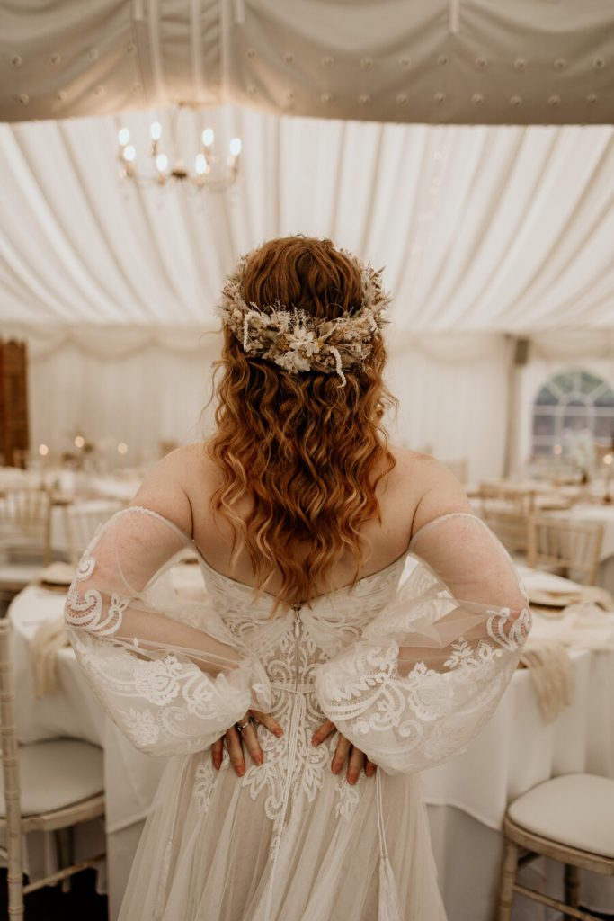 Luxe boho bridal styling from Watters, a Dallas based bridal designer for free-spirited, adventurous brides with a dried flower crown