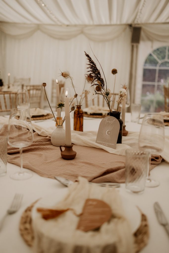 Boho luxe winter wedding inspiration at The Walled Garden at Beeston Fields