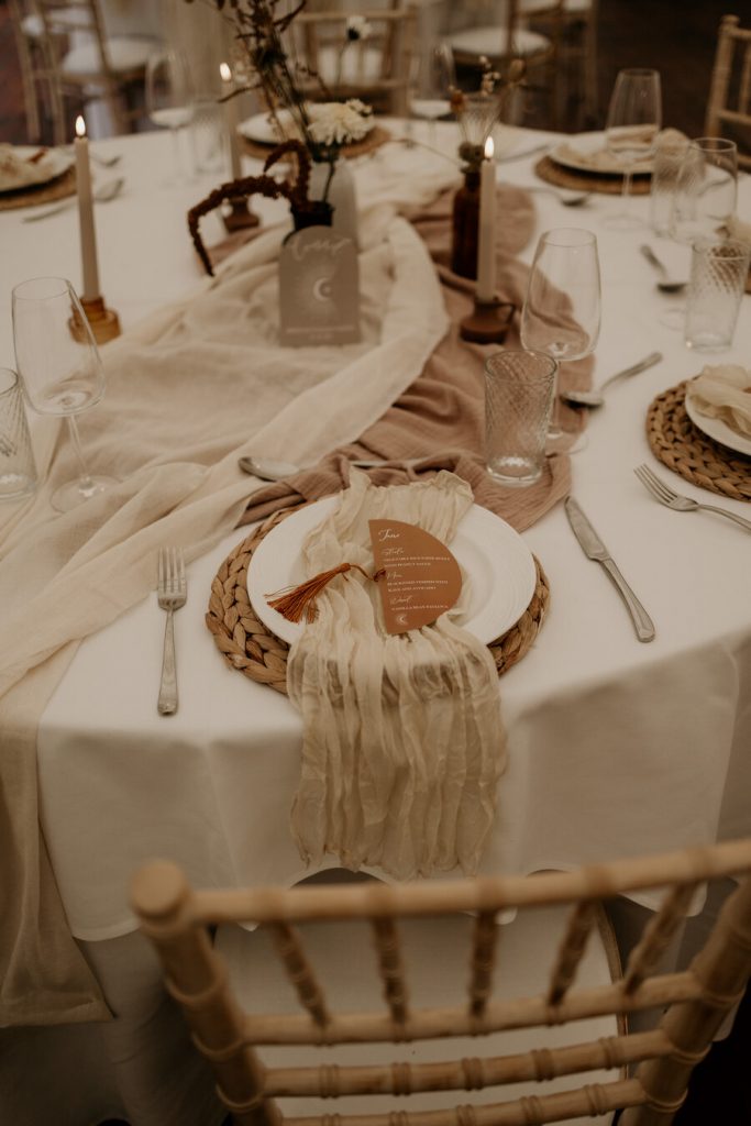 Boho luxe winter wedding inspiration at The Walled Garden at Beeston Fields