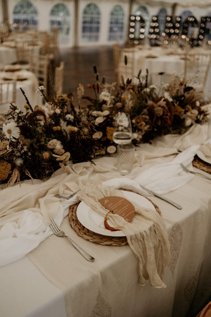 Boho luxe winter wedding inspiration at The Walled Garden at Beeston Fields