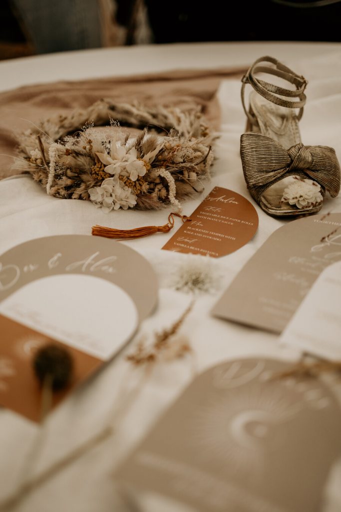 Boho luxe winter wedding inspiration at The Walled Garden at Beeston Fields