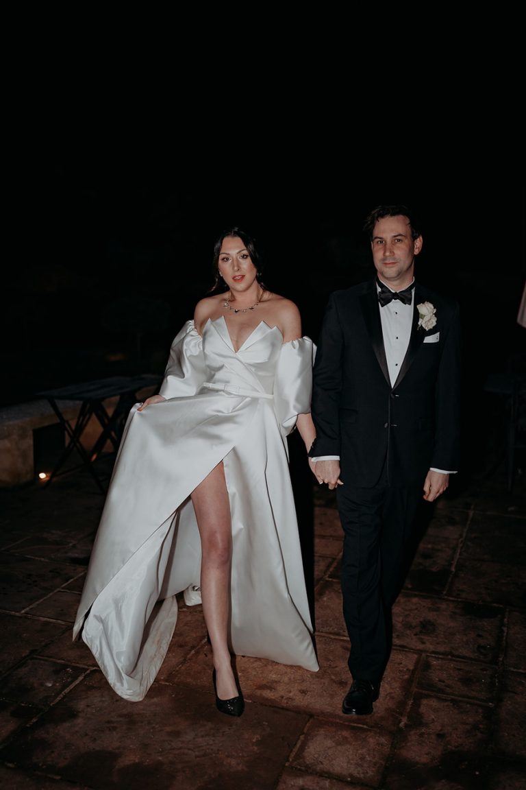 A moment of reflection for the newlyweds Rebecca + Jeremy as they stroll the grounds of Upton Barn during their winter wedding