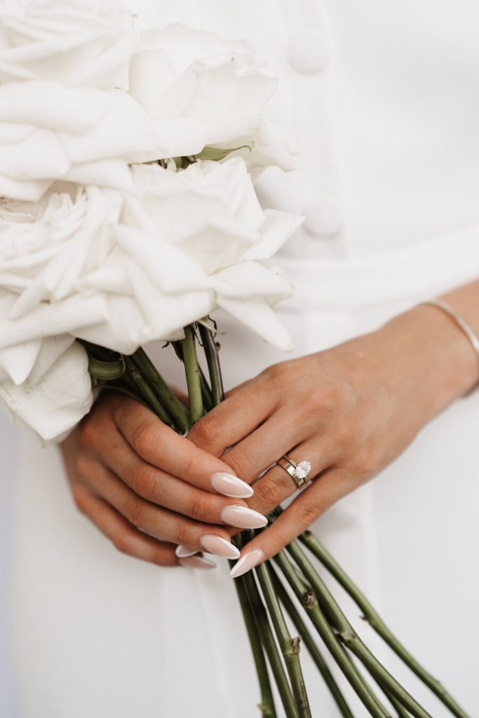 An intimate, elegant wedding at Pavilion Club, Knightsbridge with a chic, stylish bride wearing BON BRIDÉ