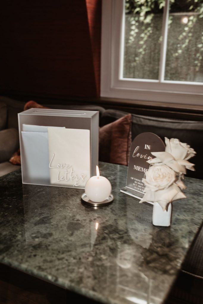 An intimate, elegant wedding at Pavilion Club, Knightsbridge with a chic, stylish bride wearing BON BRIDÉ