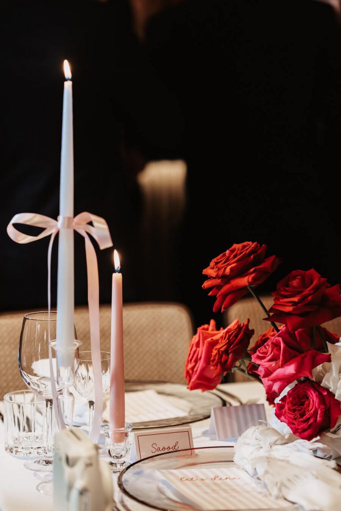 An intimate, elegant wedding at Pavilion Club, Knightsbridge with a chic, stylish bride wearing BON BRIDÉ