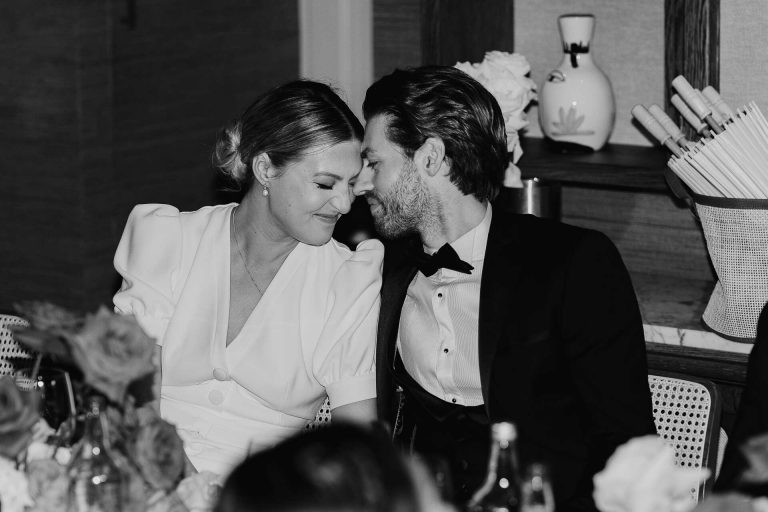 An elegant summer city wedding at Pavilion Club Knightsbridge and a bride in BON BRIDÉ