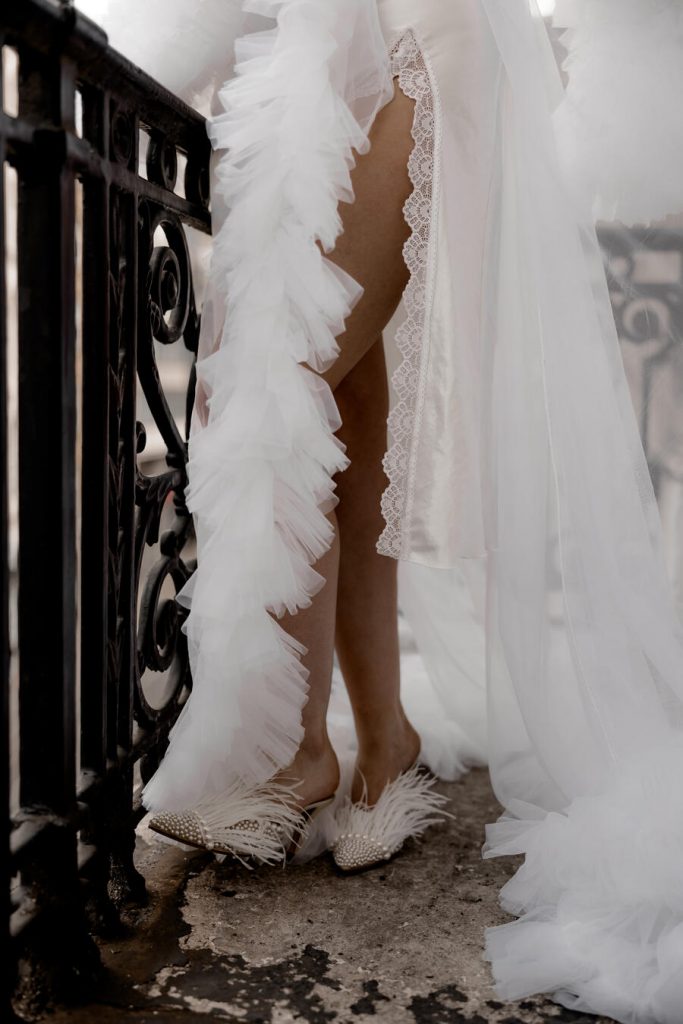 An elegant city wedding styled shoot featuring Milla Nova gowns as inspired by New York Bridal Fashion Week