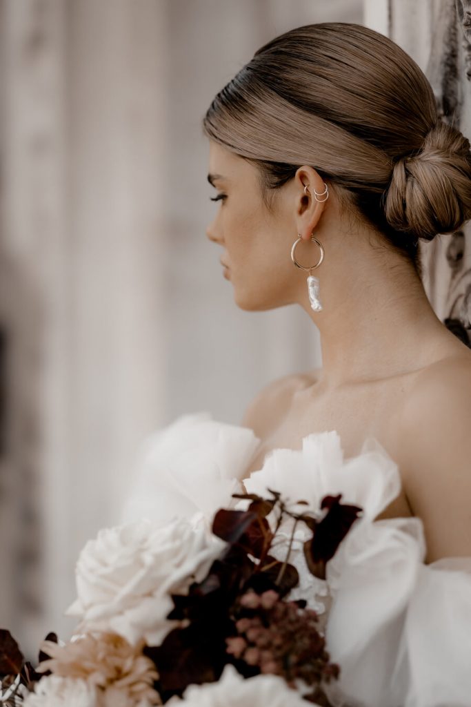 An elegant city wedding styled shoot featuring Milla Nova gowns as inspired by New York Bridal Fashion Week