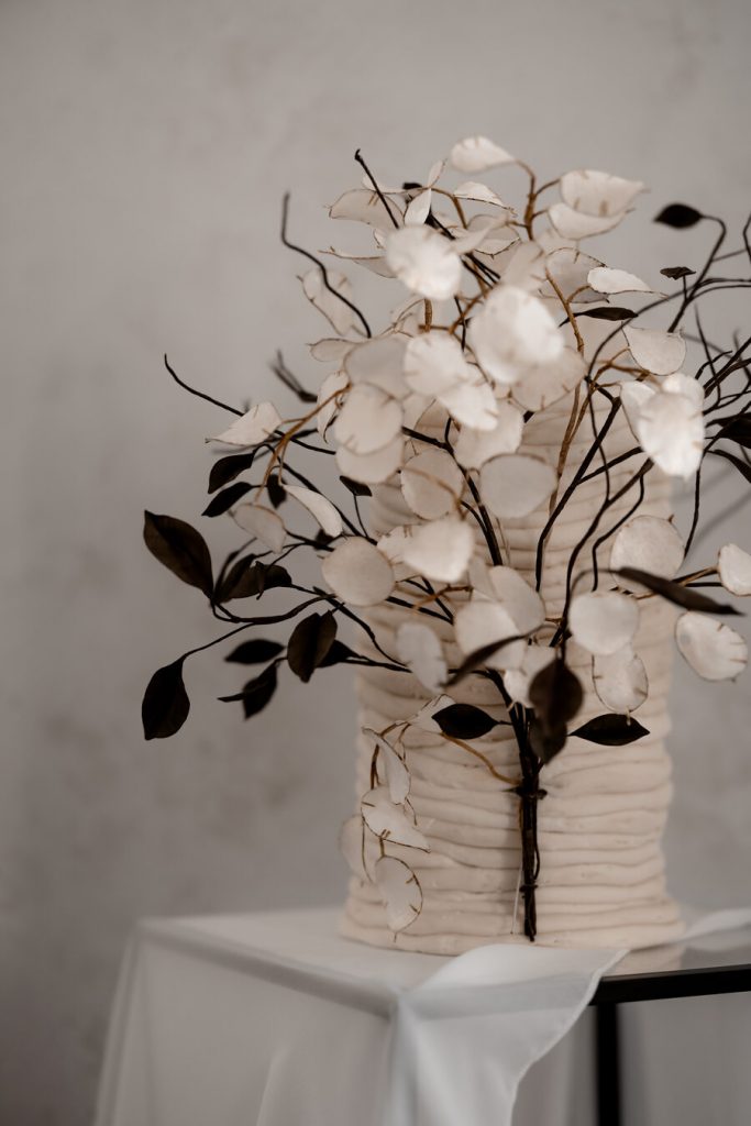 An architectural edible work of art by wedding cake maker Valeria Dolci Cakes