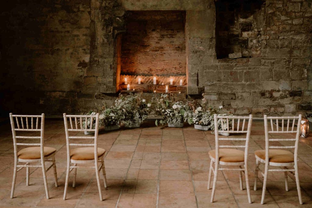 Elegant all white wedding inspiration for the modern bride at Gloucestershire's historic Blackfriars Priory
