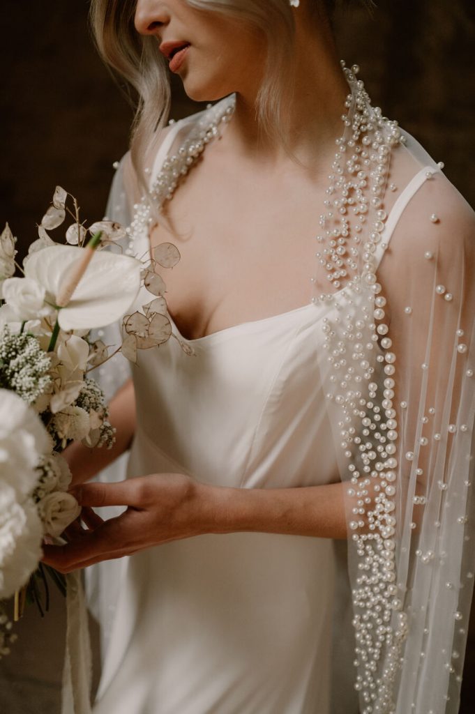 Elegant all white wedding inspiration for the modern bride at Gloucestershire's historic Blackfriars Priory