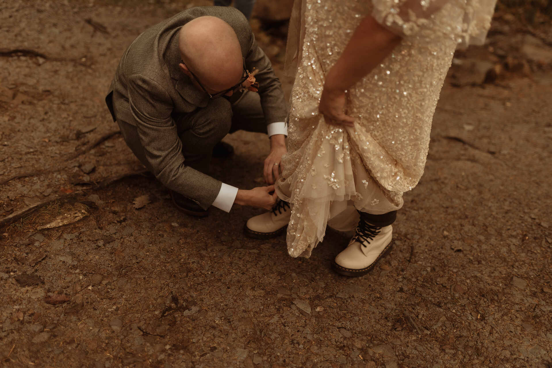 A shimmering Needle & Thread gown for beautiful bride Ash | Captured by Esme Whiteside Photography