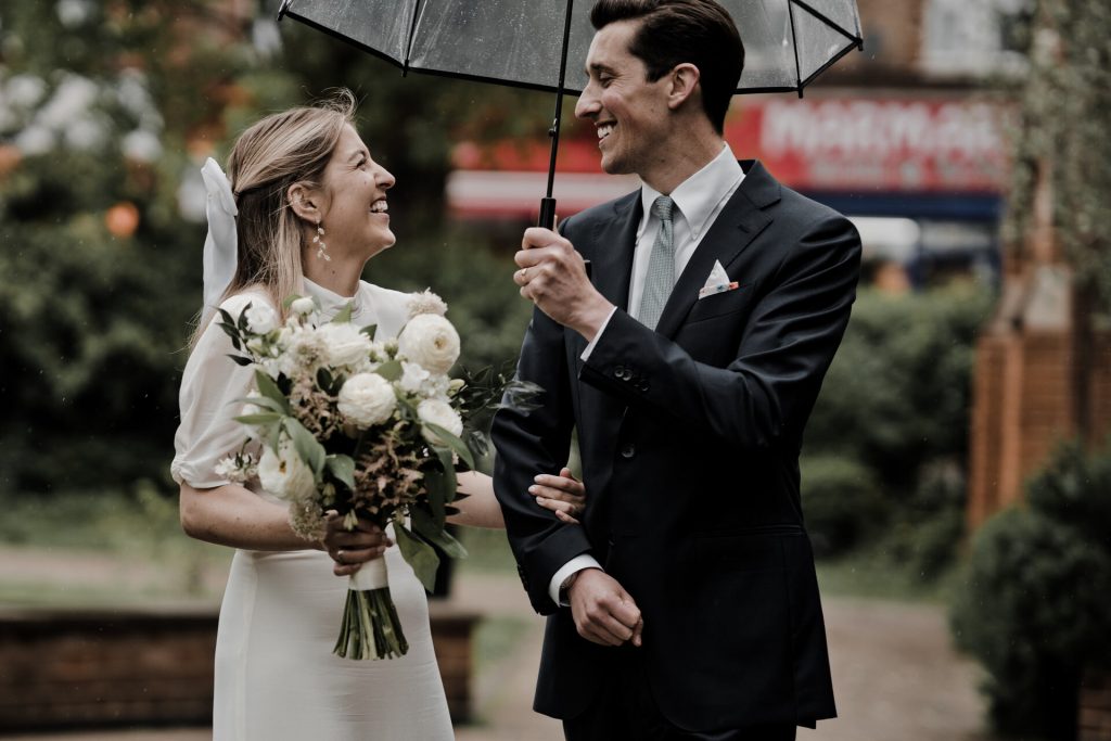 Wedding at home with Loeffler Randall⁠ heels