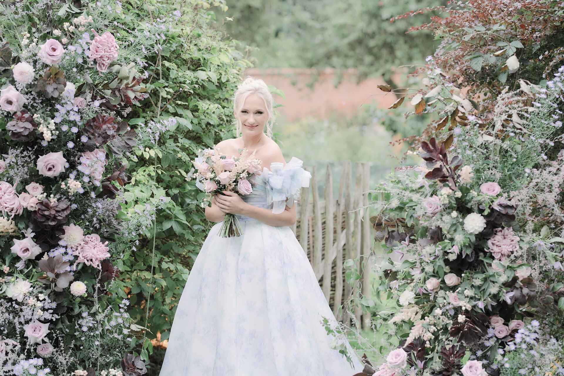 Spring time English countryside wedding inspiration with a pastel palette