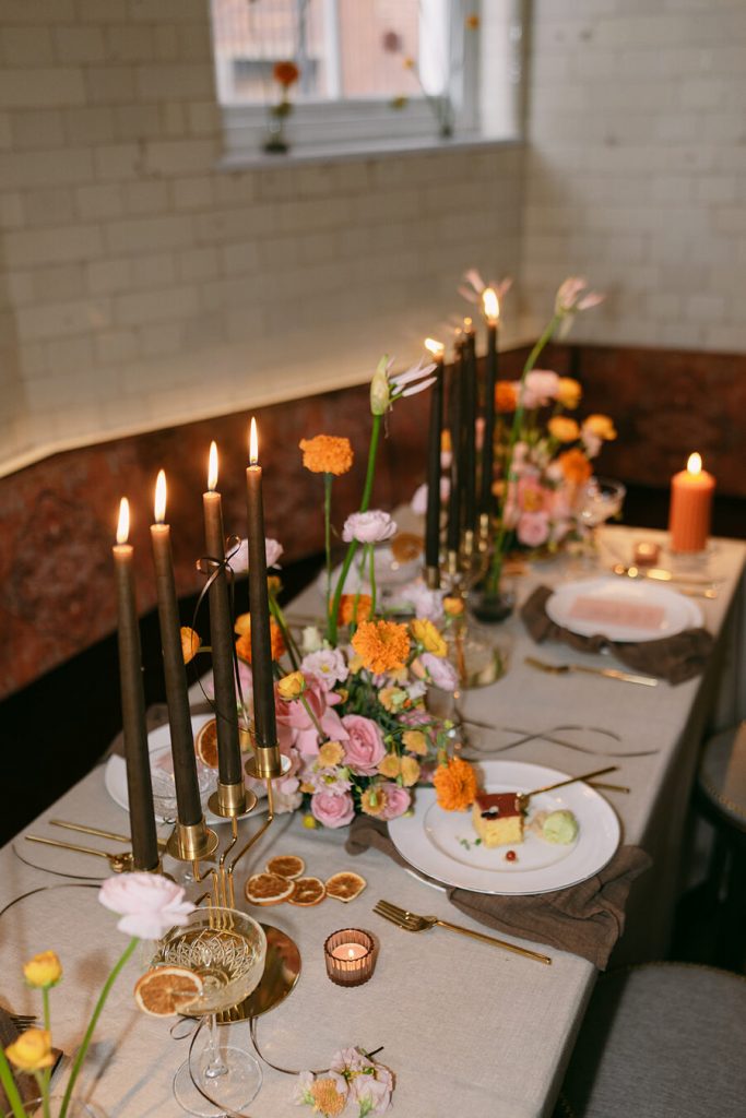 Colourful wedding scenes at an intimate London wedding with a playful Spring palette | Lynn Shapiro Photography