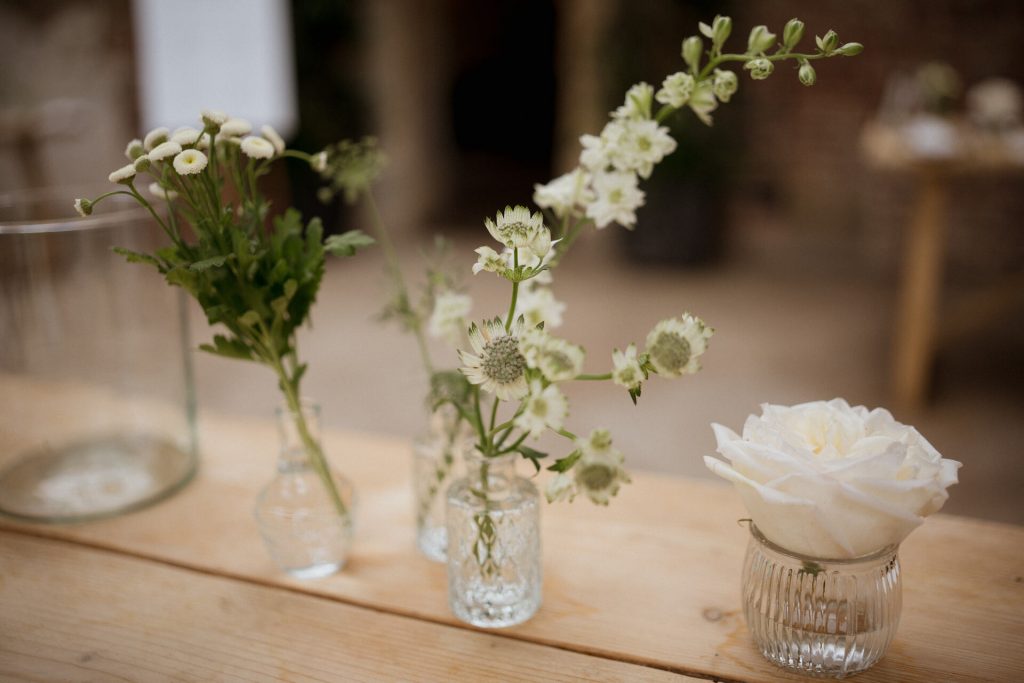 Minimalist, design-led, contemporary styling for a romantic wedding at North Yorkshire's Middleton Lodge