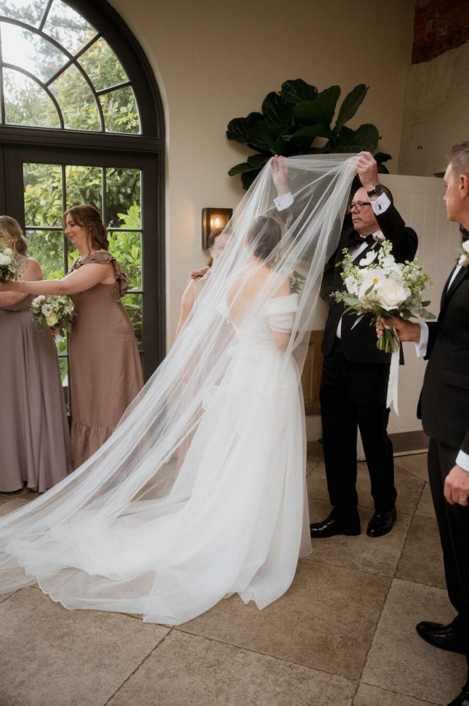 Beautiful bride Lauren, elegant in a sweetheart neckline, off the shoulder elegant organza NEWHITE wedding dress