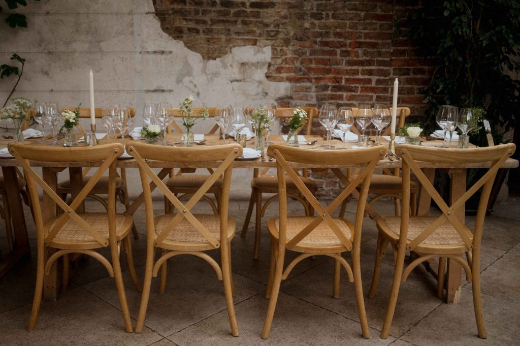 Minimalist, design-led, contemporary styling for a romantic wedding at North Yorkshire's Middleton Lodge
