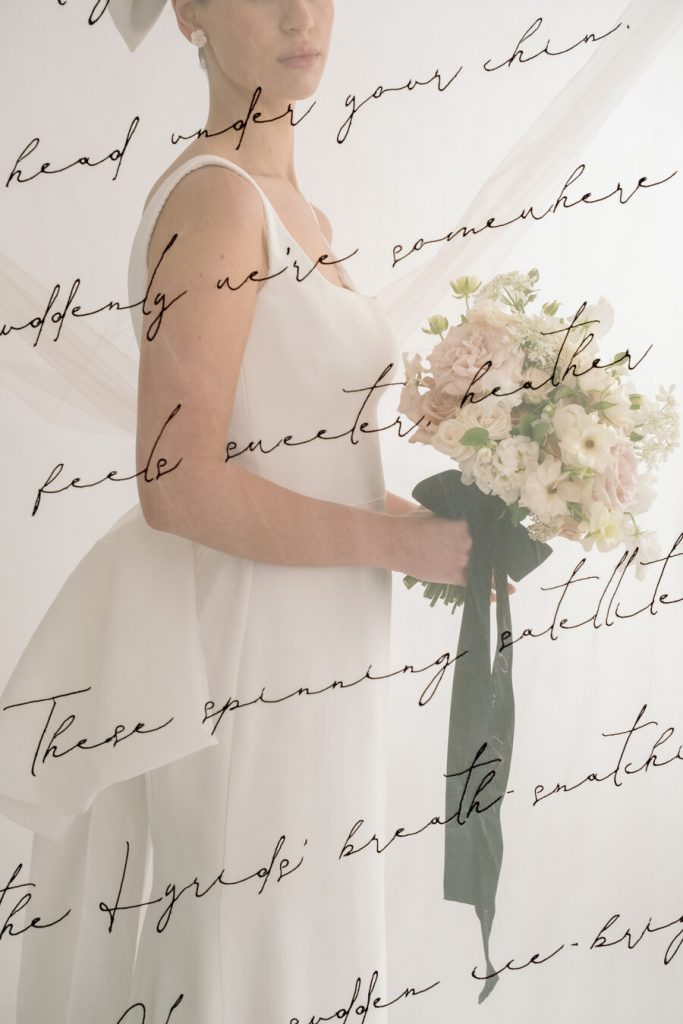A boldly elegant bespoke wedding veil for the modern bride