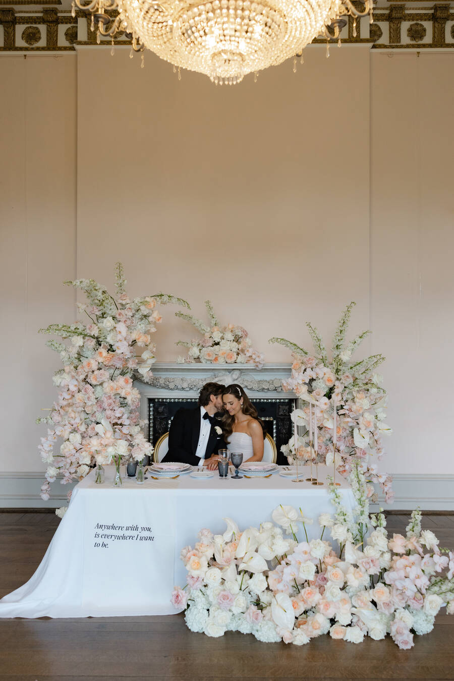 Modern wedding inspiration with an elegant spring palette of blush pinks, creams and hints of peach