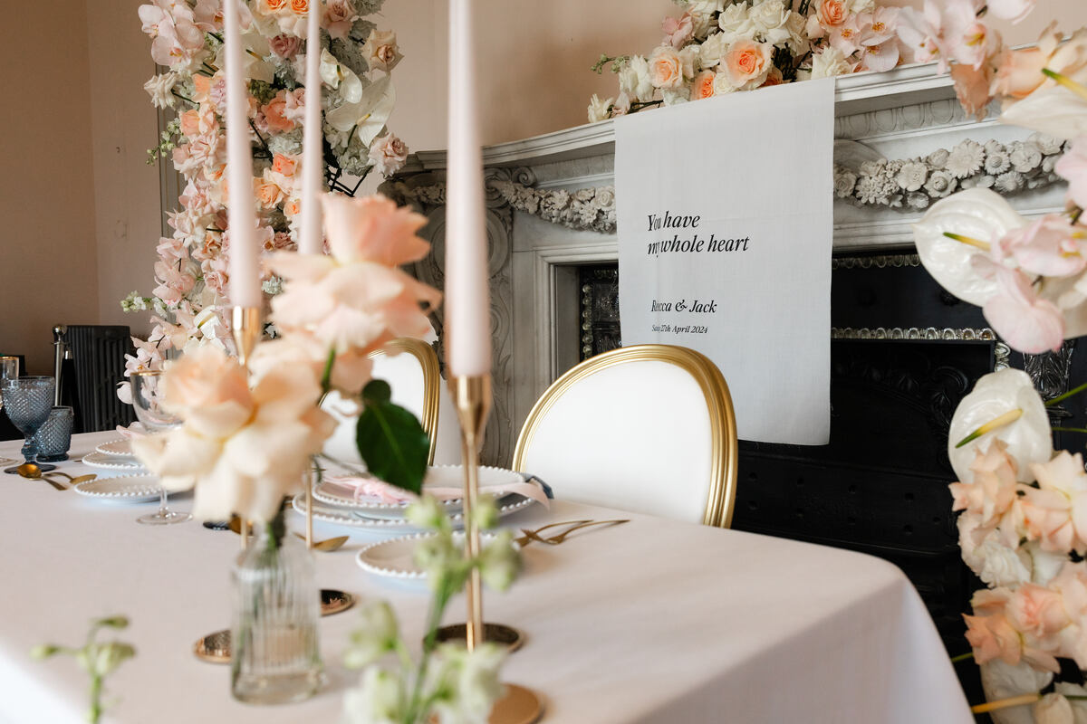 Modern wedding inspiration with an elegant spring palette of blush pinks, creams and hints of peach