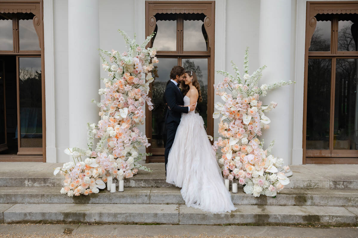 Modern wedding inspiration with an elegant spring palette of blush pinks, creams and hints of peach